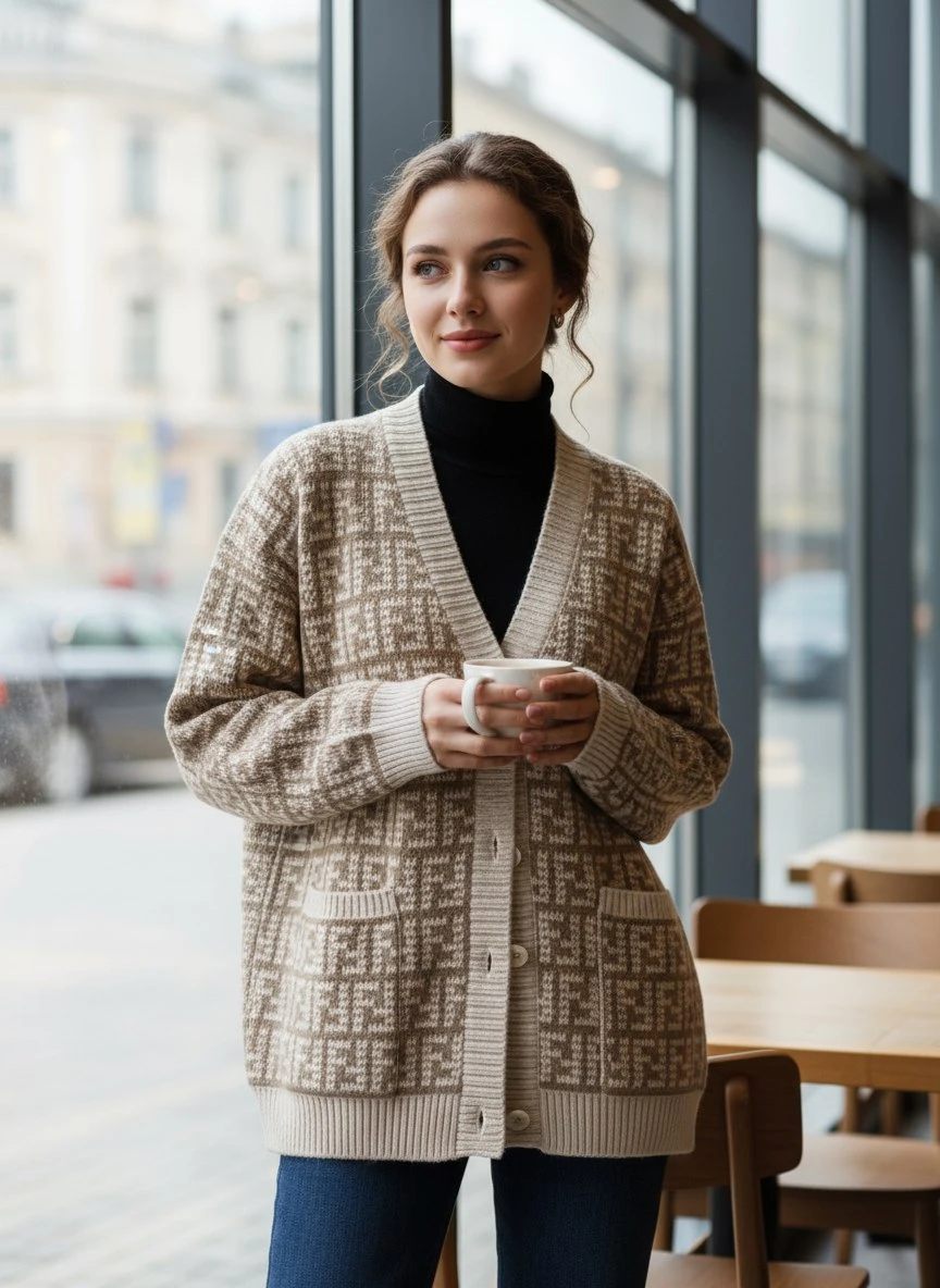 FENDI Женский кардиган из кашемира FENDI Женский кардиган из кашемира