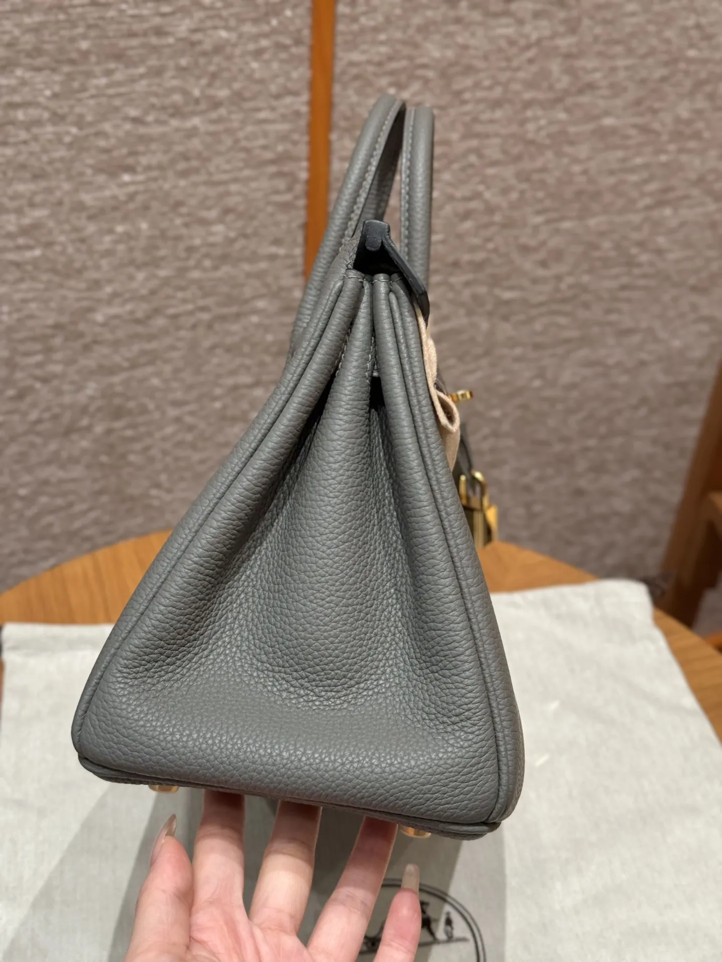 HERMES Женская сумка Birkin 25 см 0L/Gris Meyer Togo HERMES Женская сумка Birkin 25 см 0L/Gris Meyer Togo