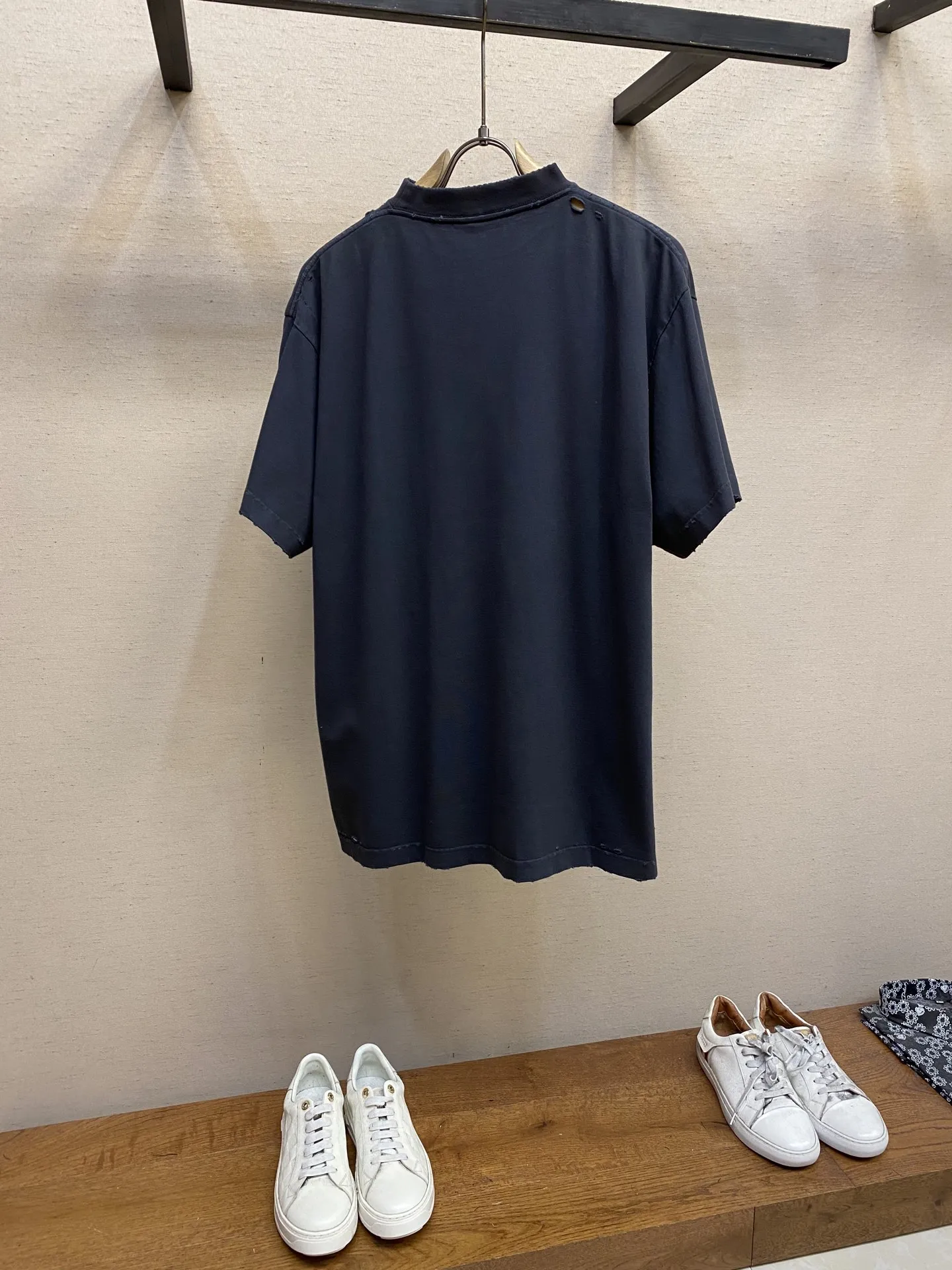 BALENCIAGA Мужская футболка хлопковый трикотаж BALENCIAGA Мужская футболка хлопковый трикотаж