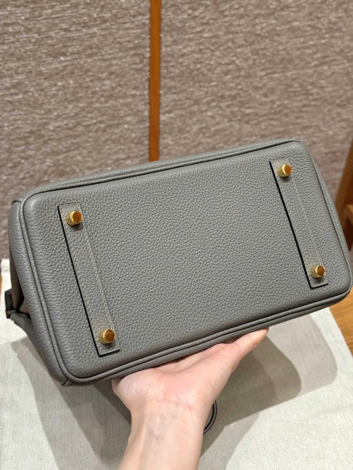 HERMES Женская сумка Birkin 25 см 0L/Gris Meyer Togo HERMES Женская сумка Birkin 25 см 0L/Gris Meyer Togo