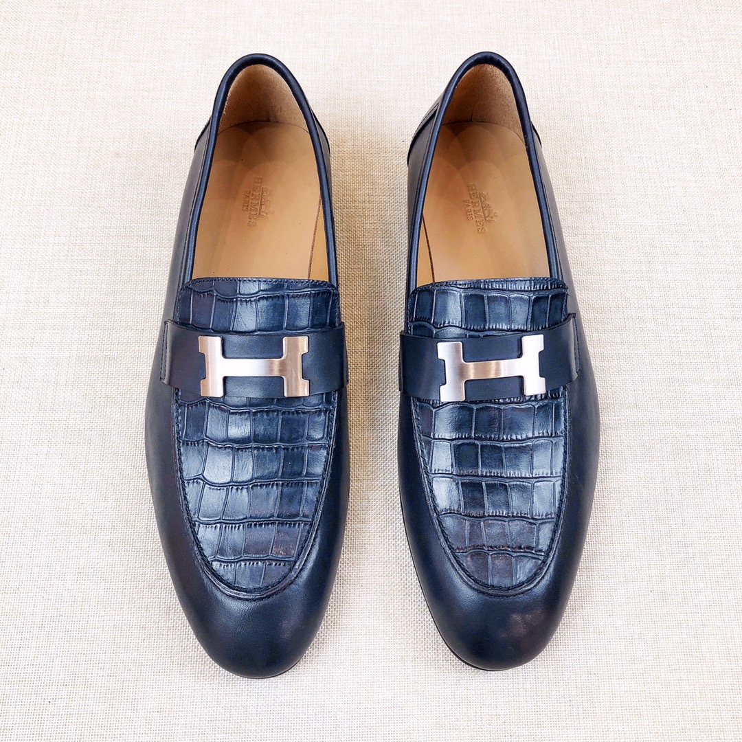 HERMES Мужские лоферы из телячьей кожи HERMES Мужские лоферы из телячьей кожи