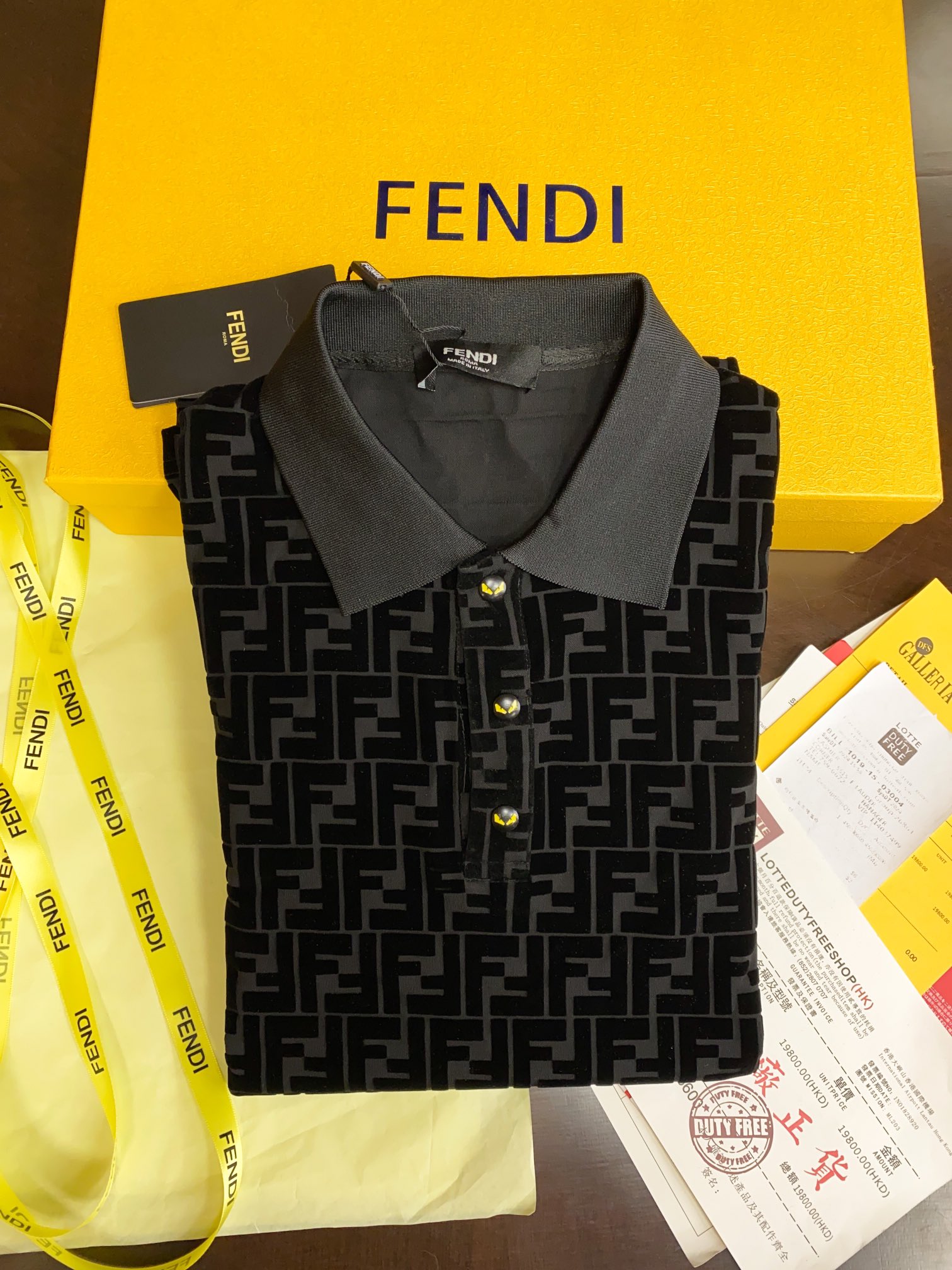 FENDI Мужская футболка хлопок FENDI Мужская футболка хлопок