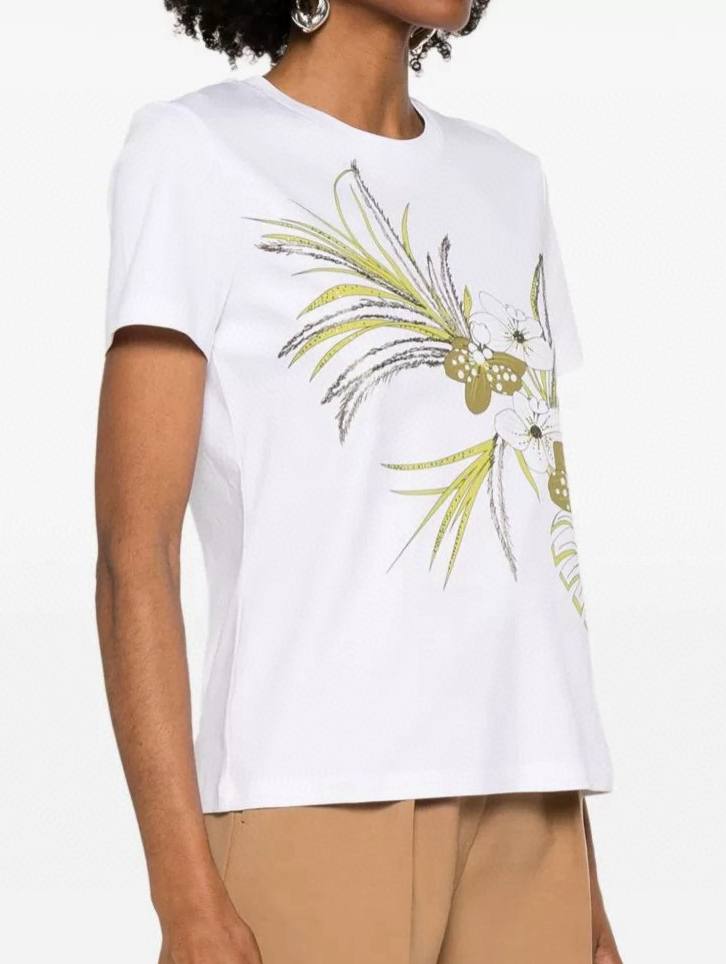 MAX MARA Женская футболка с принтом из хлопка MAX MARA Женская футболка с принтом из хлопка