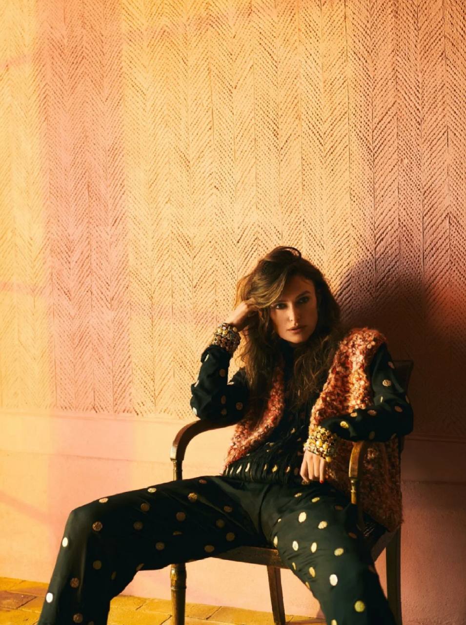 CHANEL Женские шелковые брюки в горошек CHANEL Женские шелковые брюки в горошек