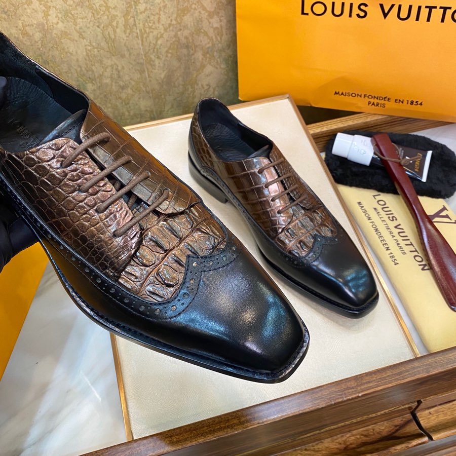 LOUIS VUITTON Мужские туфли из крокодила LOUIS VUITTON Мужские туфли из крокодила