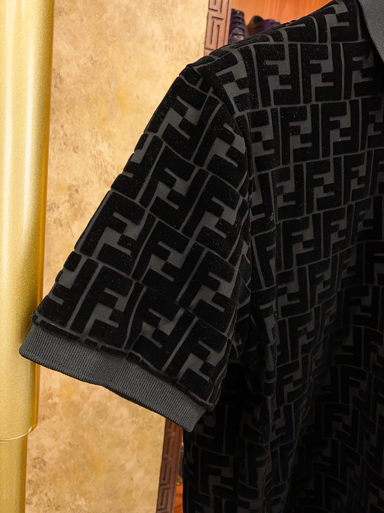 FENDI Мужская футболка хлопок FENDI Мужская футболка хлопок