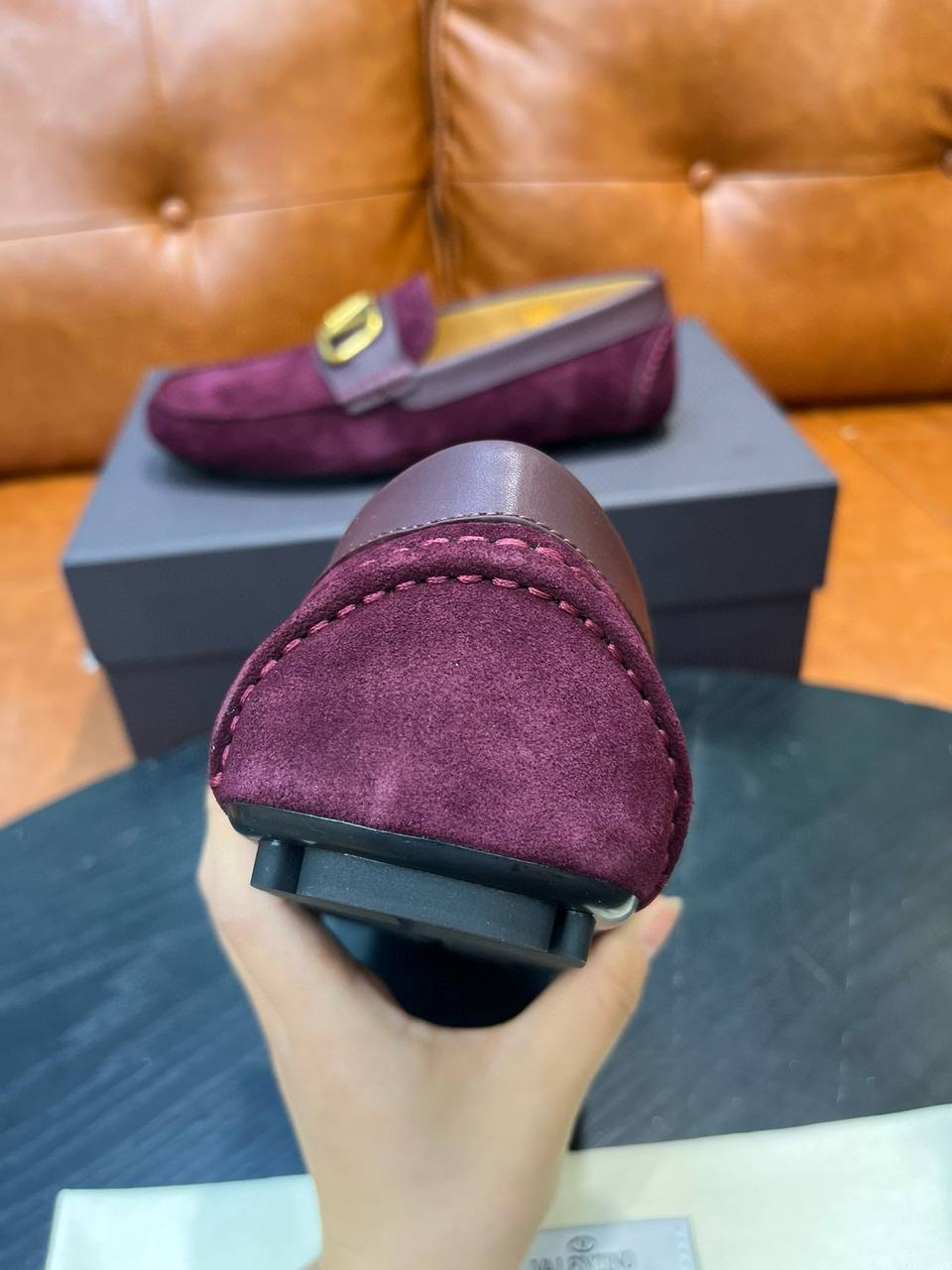 VALENTINO Мужские замшевые мокасины VALENTINO Мужские замшевые мокасины