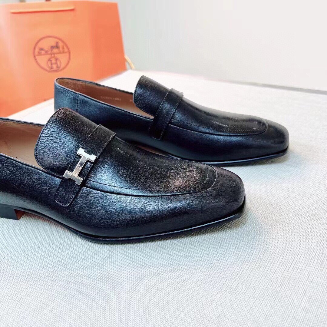 HERMES Мужские лоферы из козьей кожи HERMES Мужские лоферы из козьей кожи