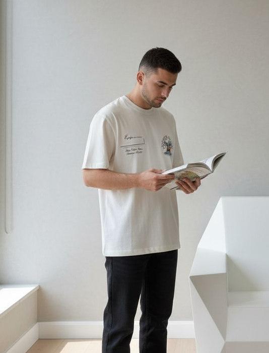 LOUIS VUITTON Мужская футболка с пляжным принтом LOUIS VUITTON Мужская футболка с пляжным принтом