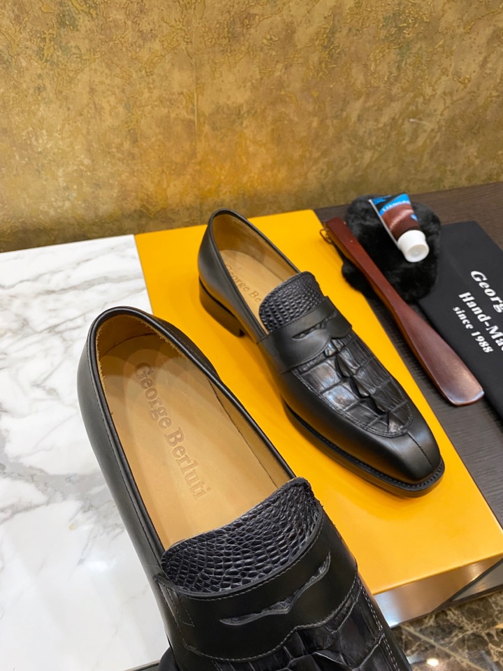 BERLUTI Мужские лоферы из кожи сиамского крокодила BERLUTI Мужские лоферы из кожи сиамского крокодила