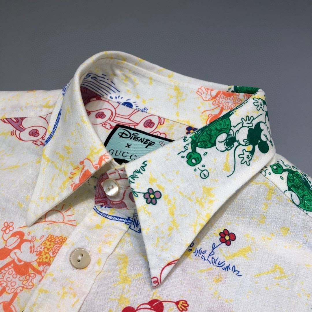 GUCCI Мужская рубашка с коротким рукавом GUCCI Мужская рубашка с коротким рукавом