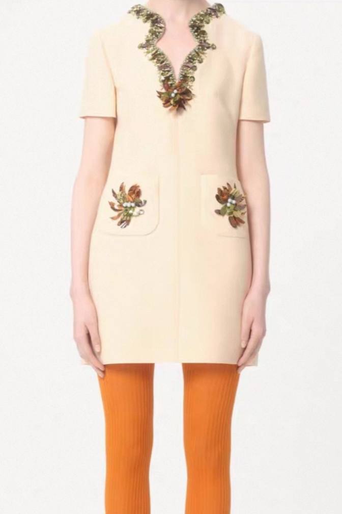 VALENTINO Женское платье из шелка и шерсти VALENTINO Женское платье из шелка и шерсти