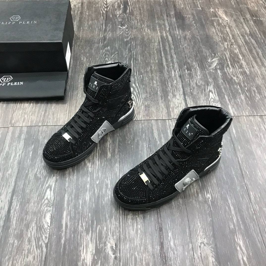 PHILIPP PLEIN Мужские кроссовки с черепом и стразами PHILIPP PLEIN Мужские кроссовки с черепом и стразами