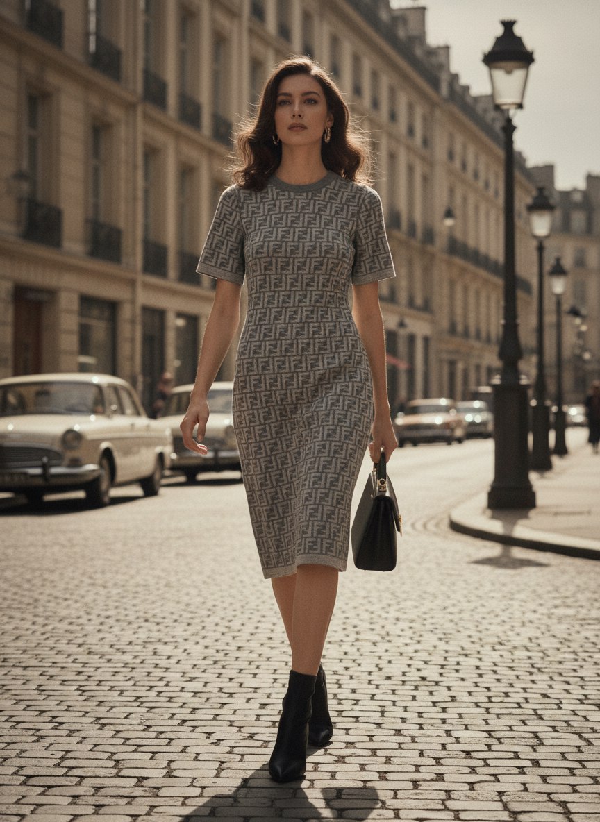 FENDI Женское платье из шерсти FENDI Женское платье из шерсти