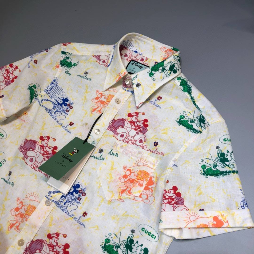 GUCCI Мужская рубашка с коротким рукавом GUCCI Мужская рубашка с коротким рукавом