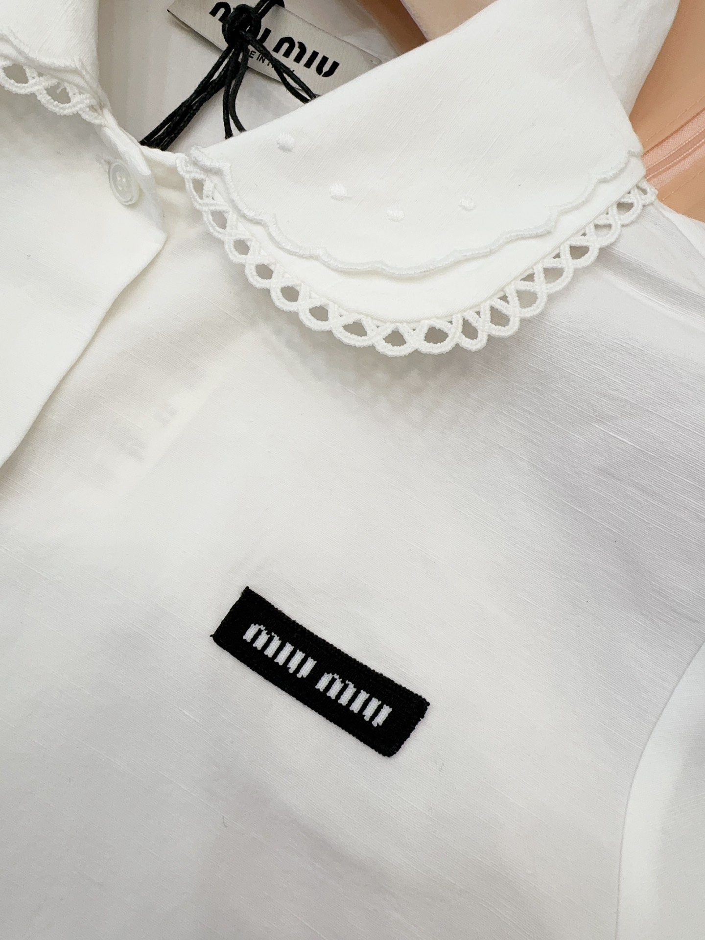 MIU MIU Женская рубашка из льна MIU MIU Женская рубашка из льна