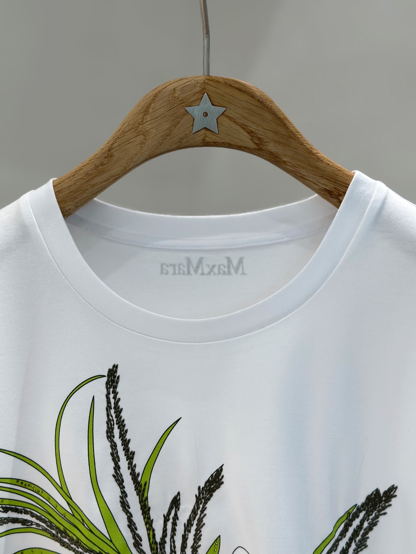 MAX MARA Женская футболка с принтом из хлопка MAX MARA Женская футболка с принтом из хлопка