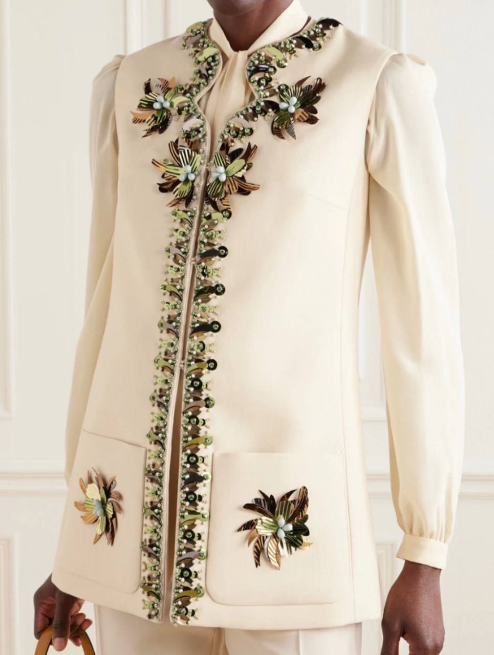 VALENTINO Женский жилет из шелка и шерсти VALENTINO Женский жилет из шелка и шерсти