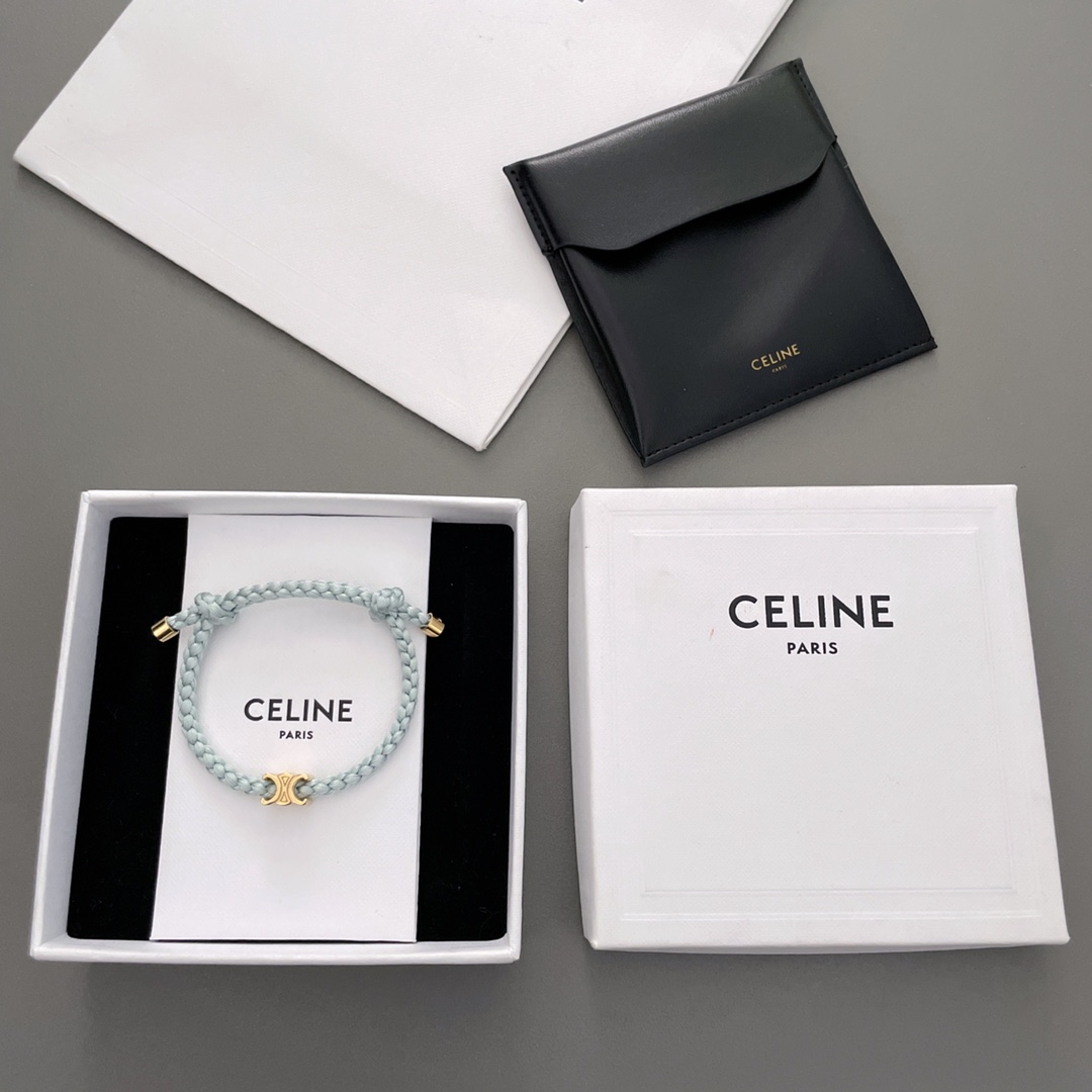 CELINE Женский плетёный браслет Triomphe CELINE Женский плетёный браслет Triomphe