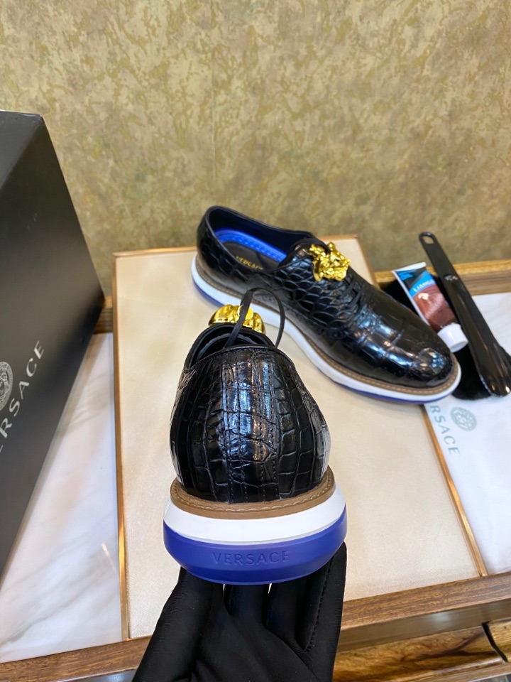 VERSACE Мужские туфли-оксфорды из кожи крокодила VERSACE Мужские туфли-оксфорды из кожи крокодила