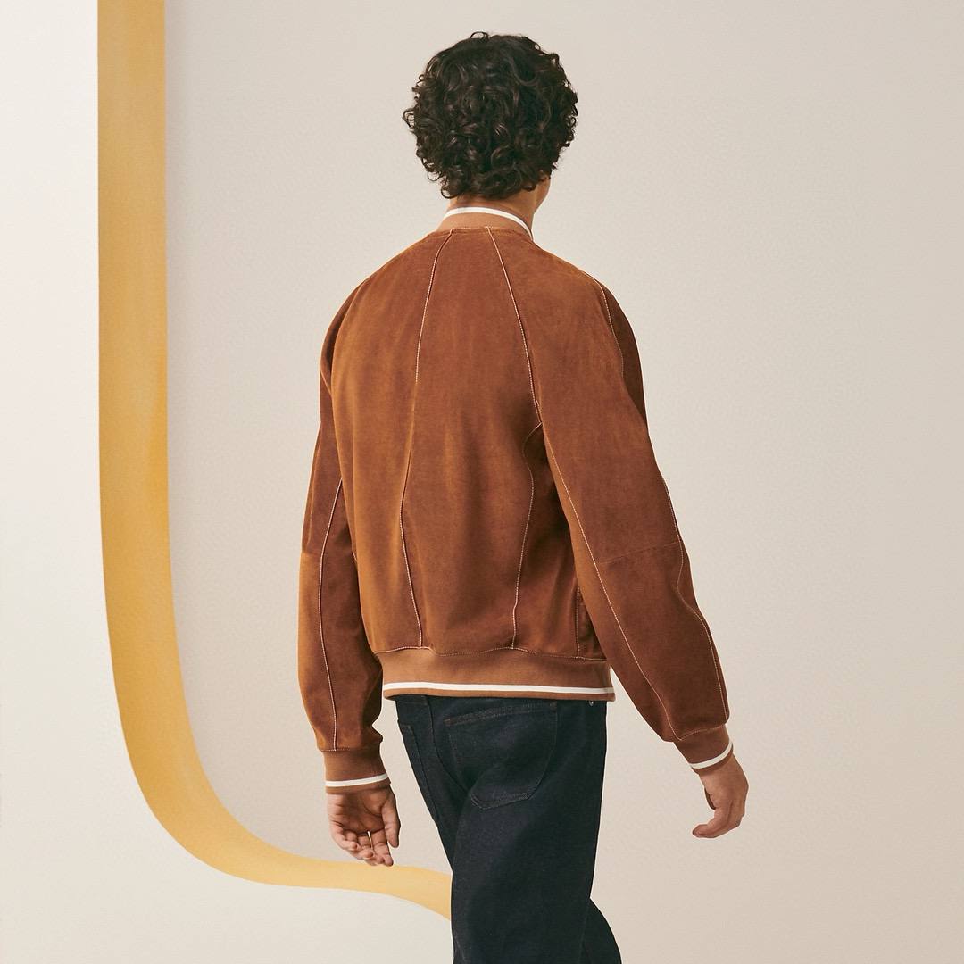 HERMES Мужская кожаная куртка HERMES Мужская кожаная куртка