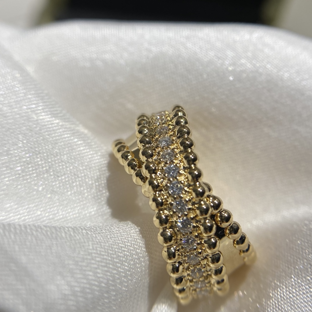 Van Cleef & Arpels Женское кольцо Perlée diamonds duo Van Cleef & Arpels Женское кольцо Perlée diamonds duo