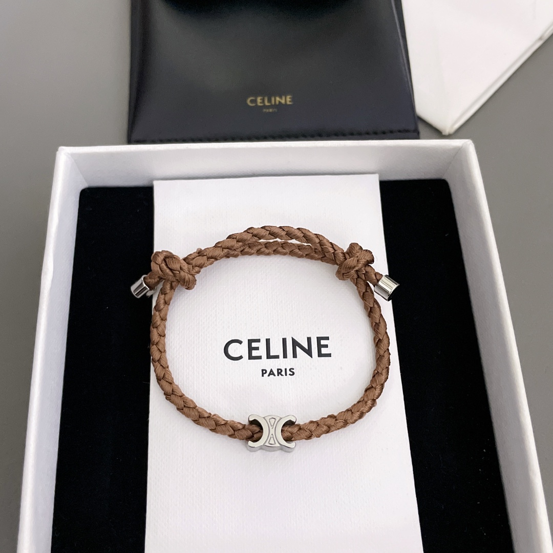 CELINE Женский плетёный браслет Triomphe CELINE Женский плетёный браслет Triomphe