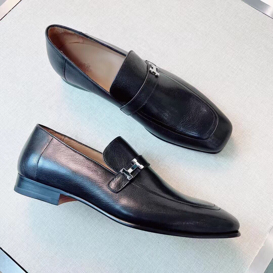 HERMES Мужские лоферы из козьей кожи HERMES Мужские лоферы из козьей кожи