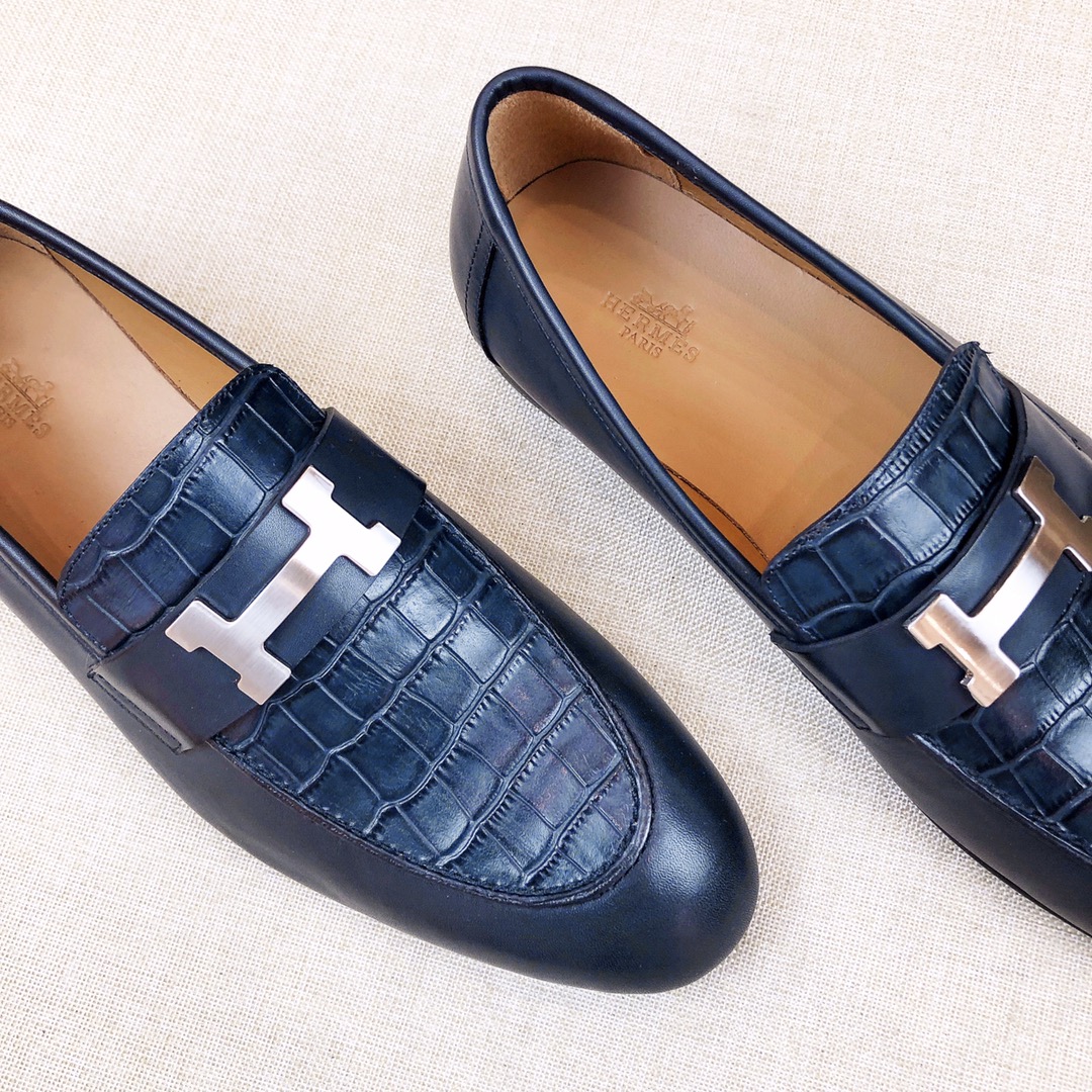 HERMES Мужские лоферы из телячьей кожи HERMES Мужские лоферы из телячьей кожи