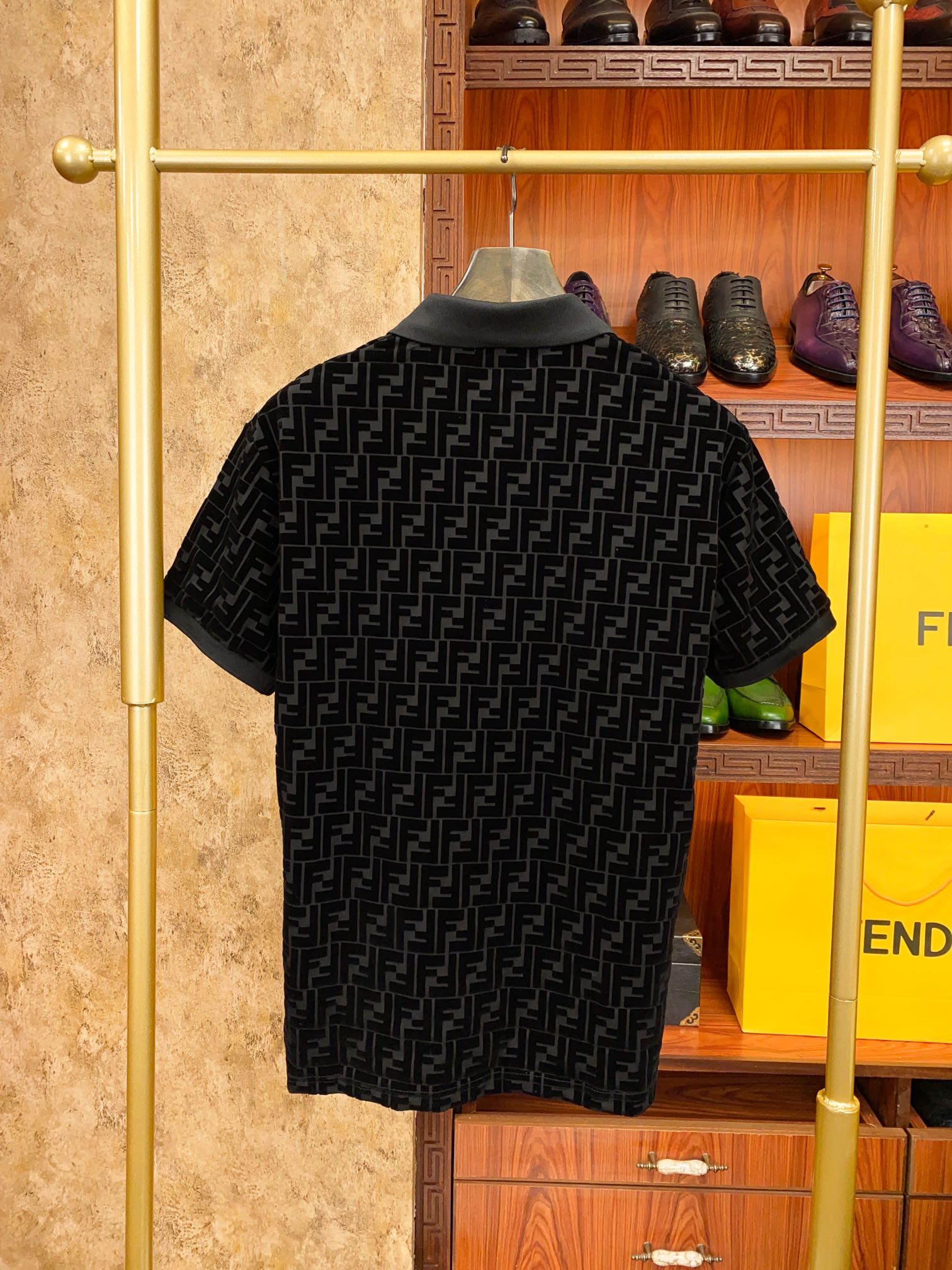 FENDI Мужская футболка хлопок FENDI Мужская футболка хлопок