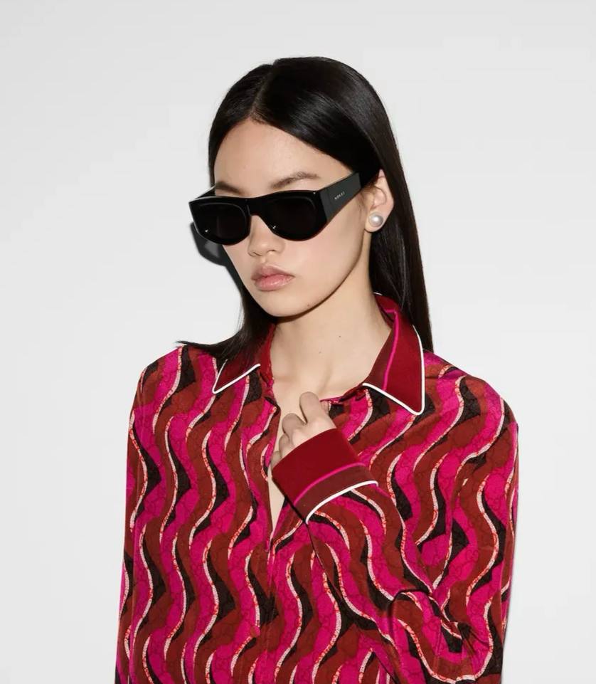 GUCCI Женская шелковая рубашка GUCCI Женская шелковая рубашка