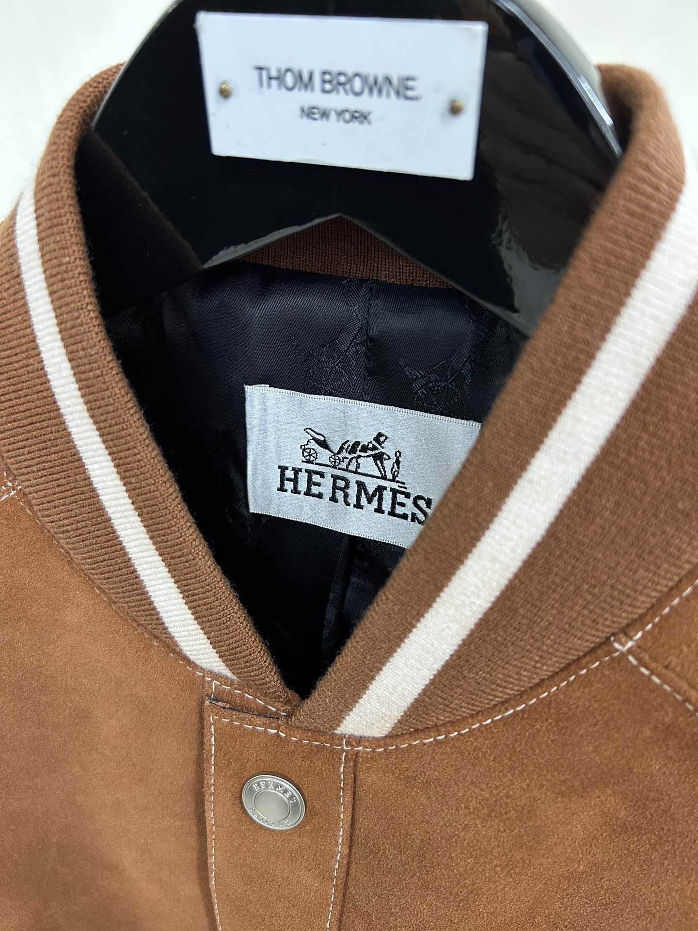 HERMES Мужская кожаная куртка HERMES Мужская кожаная куртка