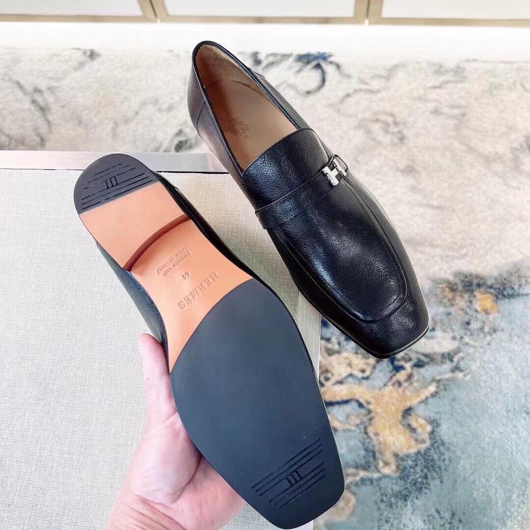 HERMES Мужские лоферы из козьей кожи HERMES Мужские лоферы из козьей кожи