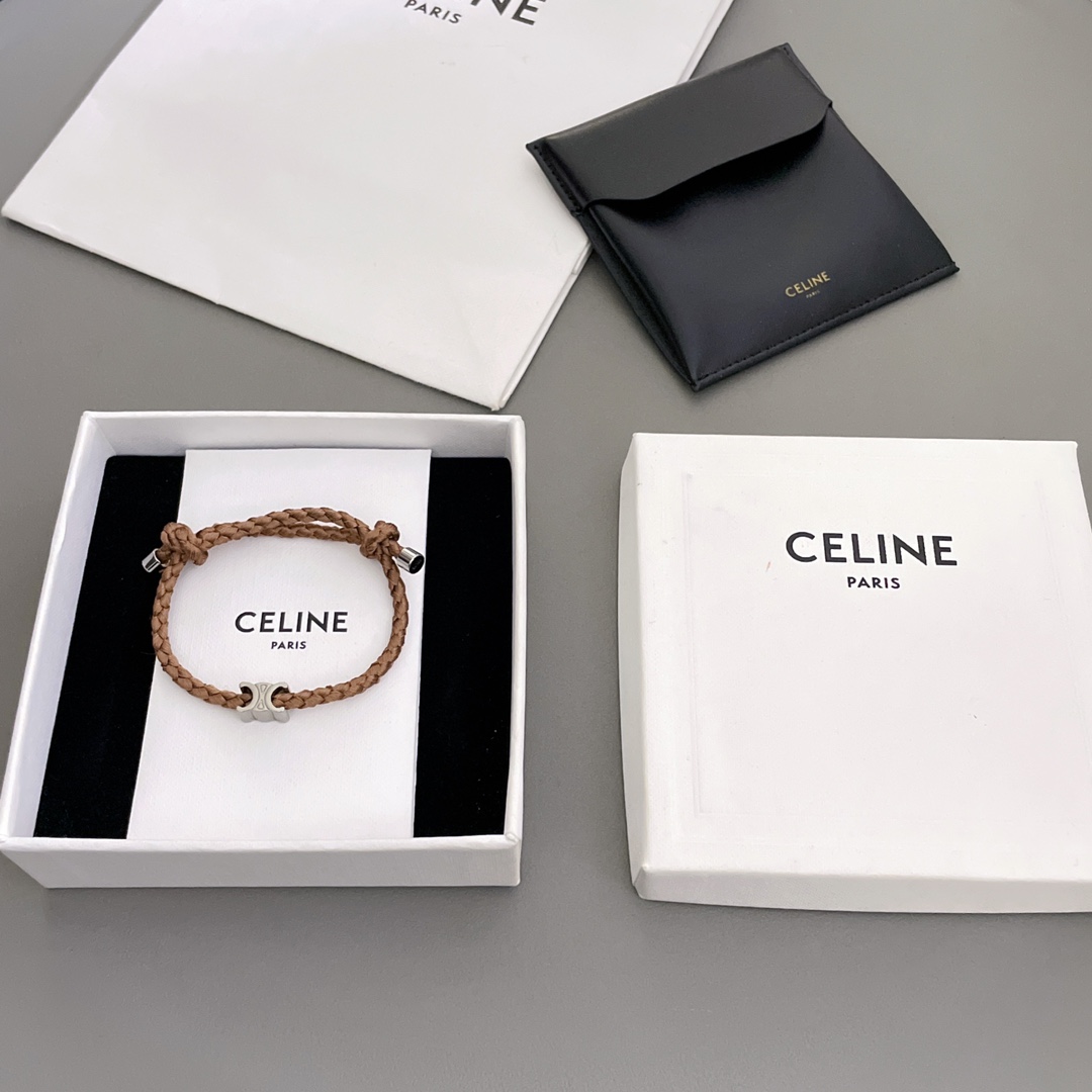 CELINE Женский плетёный браслет Triomphe CELINE Женский плетёный браслет Triomphe