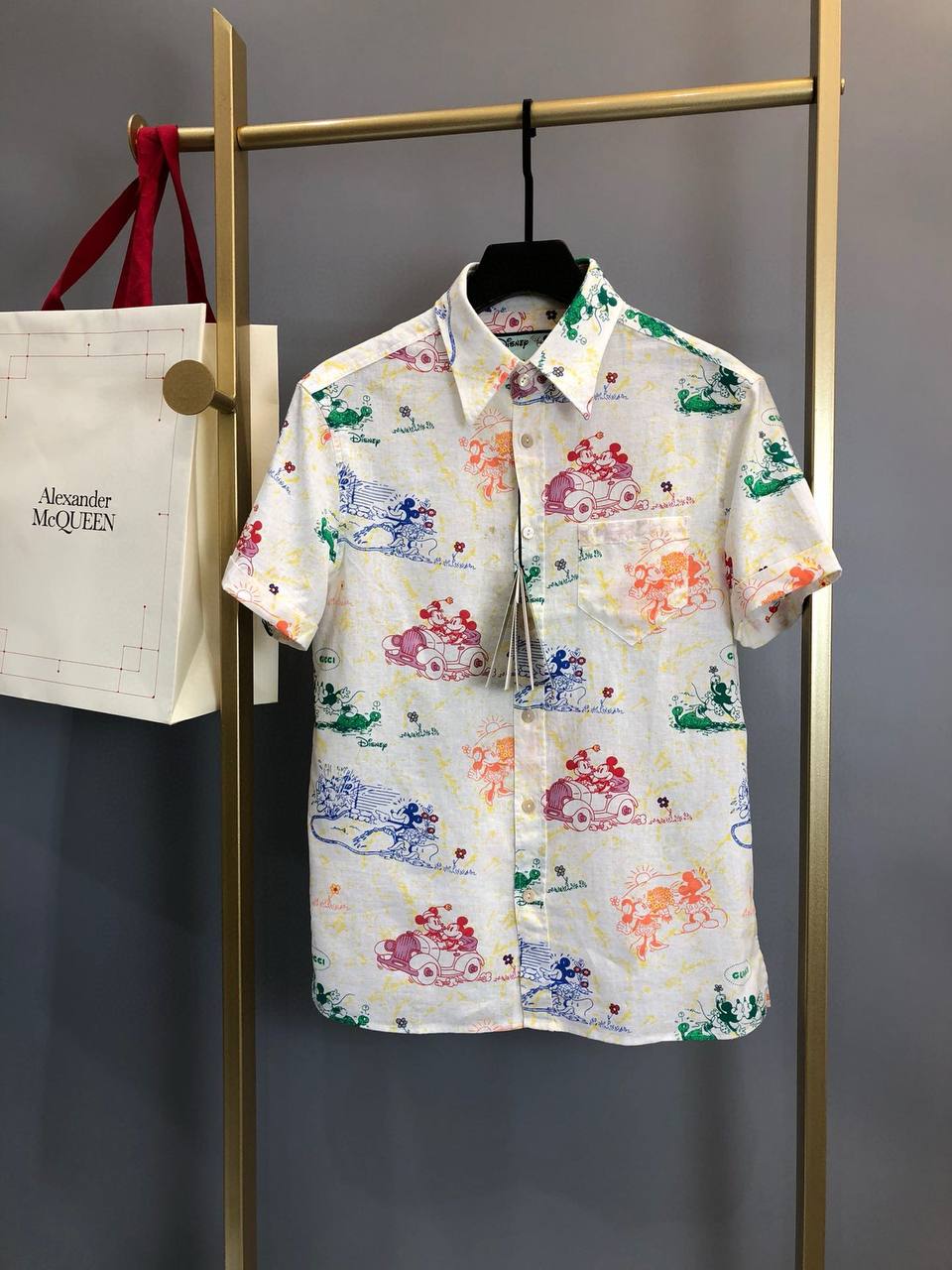 GUCCI Мужская рубашка с коротким рукавом GUCCI Мужская рубашка с коротким рукавом