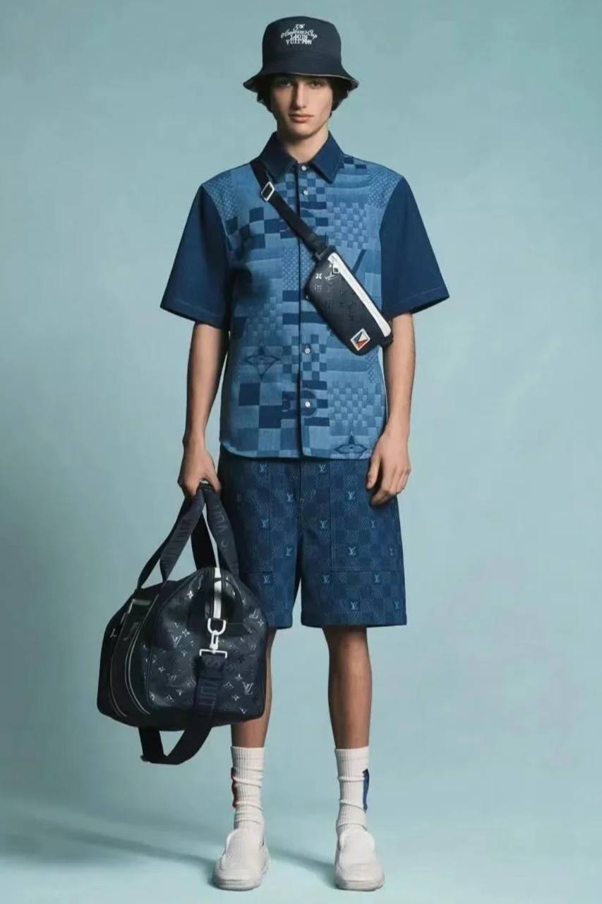 LOUIS VUITTON Мужская рубашка из денима LOUIS VUITTON Мужская рубашка из денима